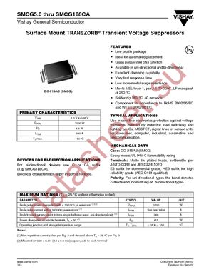 SMCG100A-E3/57T datasheet  